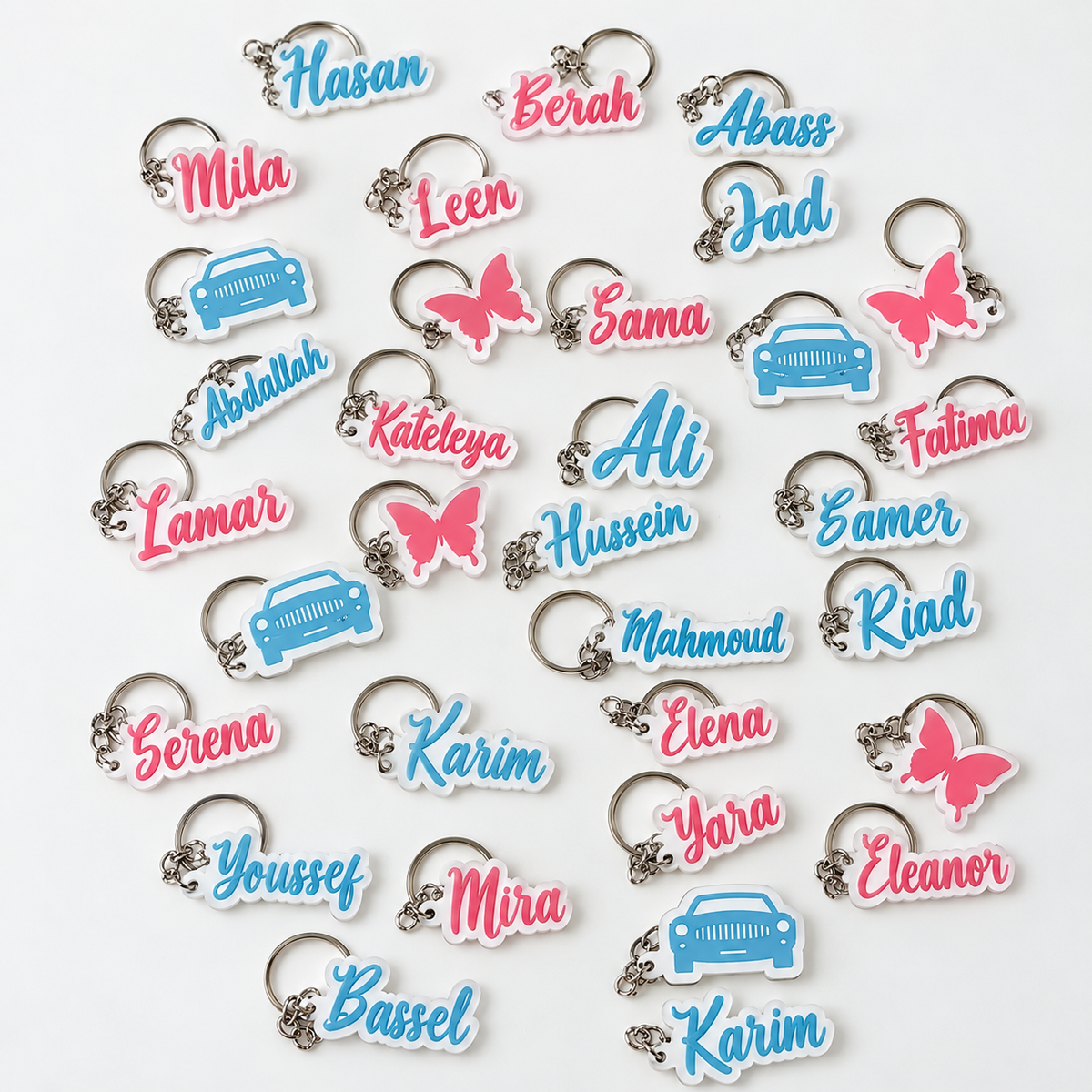 3D Acrylic Name Keychain