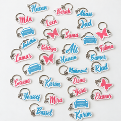 3D Acrylic Name Keychain