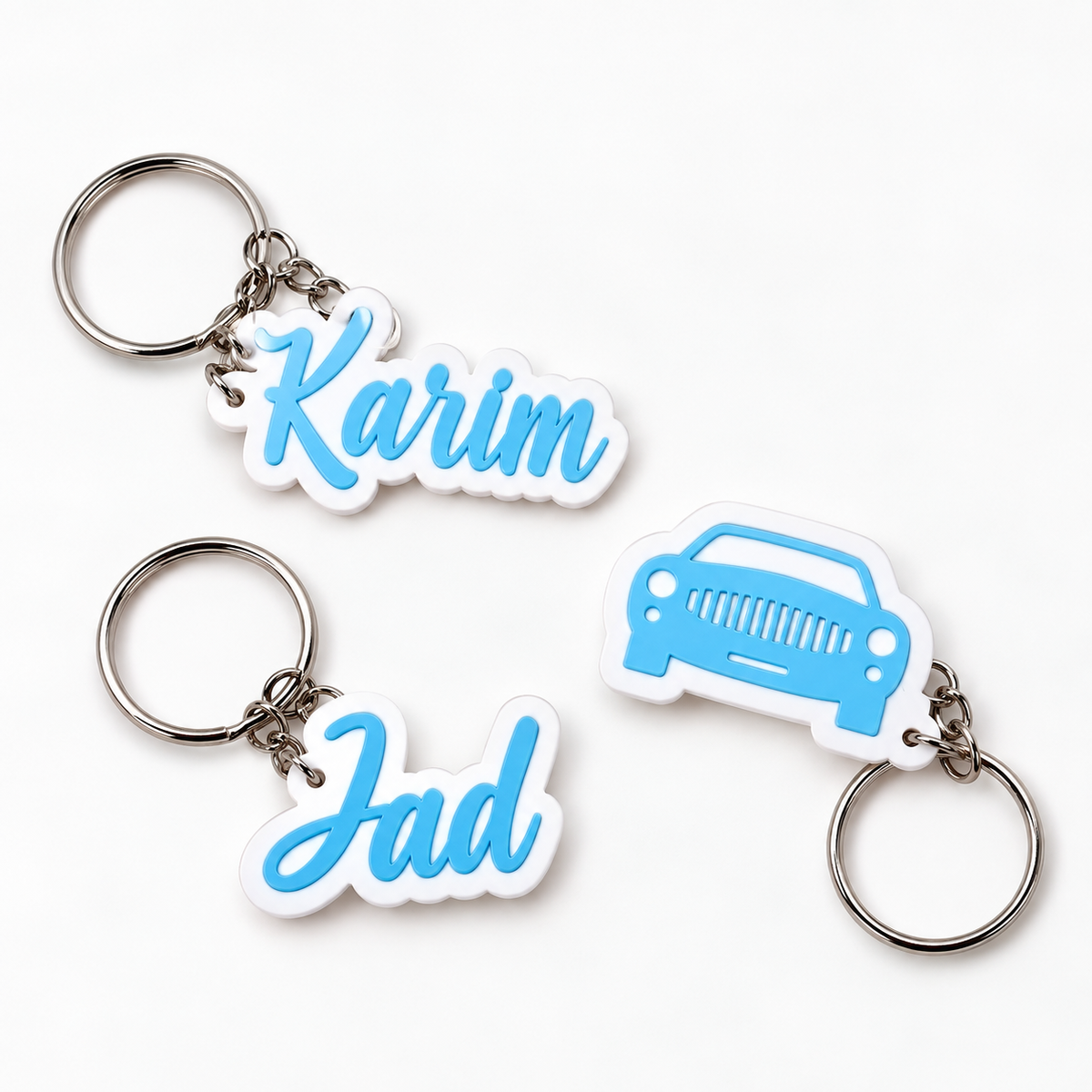 3D Acrylic Name Keychain — Blue