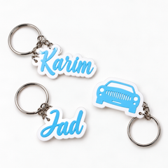 3D Acrylic Name Keychain — Blue
