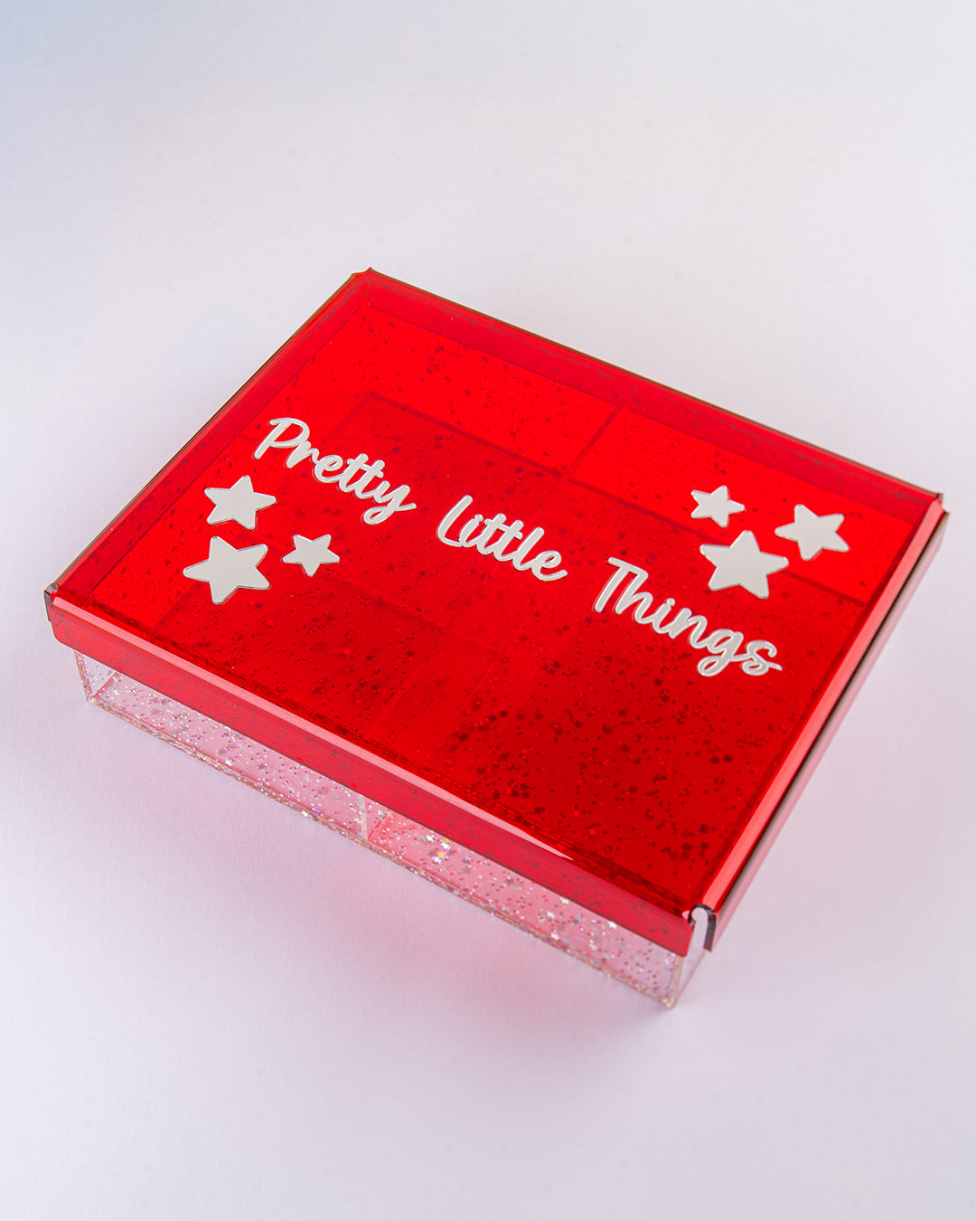 Glitter Accessory Box — Red